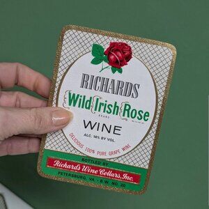 vintage Wild Irish Rose Wine Label